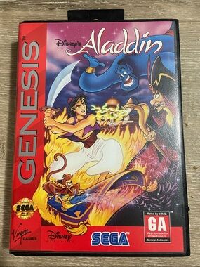 Disney's Aladdin Sega Genesis Video Game 1993 Complete, CIB